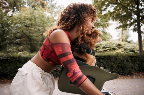 Koszyk rowerowy dla psa KVISP gray S