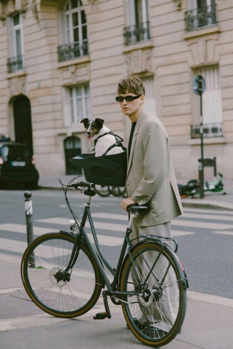 Koszyk rowerowy dla psa KVISP gray S