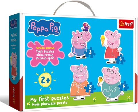 TREFL 36137 Puzzle Baby Classic Mała świnka wśród przyjaciół / Peppa Pig