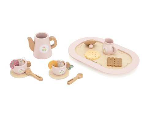 VIGA 44267 PolarB Drewniany zestaw do kawy i herbaty - pink