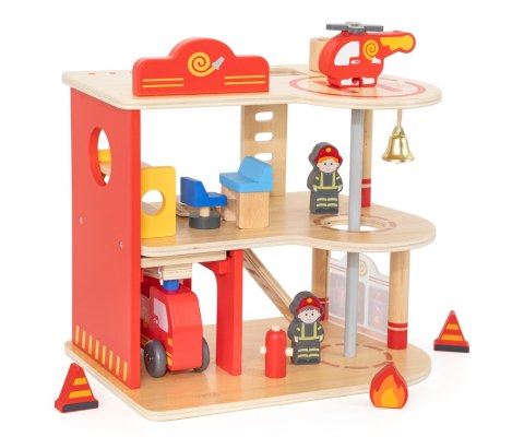 VIGA 44801 Drewniana remiza strażacka z akcesoriami