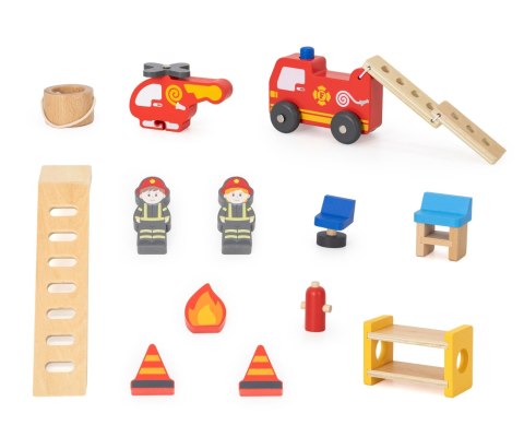 VIGA 44801 Drewniana remiza strażacka z akcesoriami