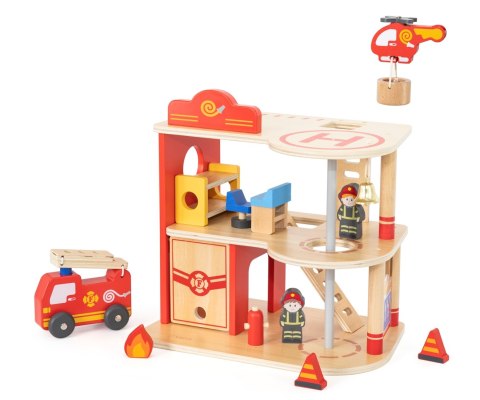 VIGA 44801 Drewniana remiza strażacka z akcesoriami