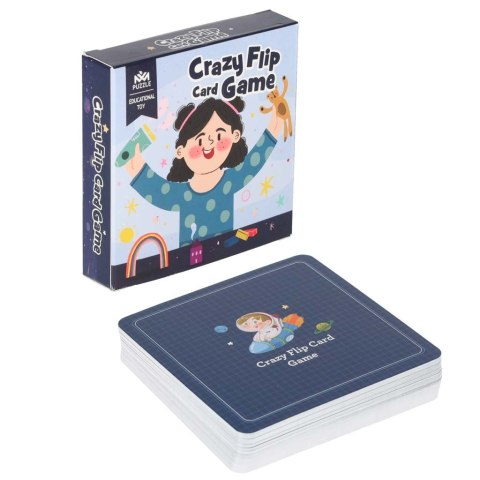 Gra na spostrzegawczość znajdź parę Crazy Flip 54 karty i dzwonek