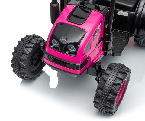 Milly Mally Pojazd na akumulator Traktor z przyczepą Farmer Pink