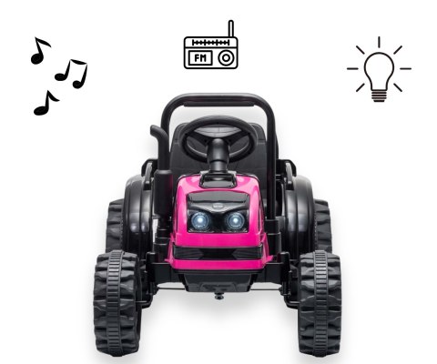 Milly Mally Pojazd na akumulator Traktor z przyczepą Farmer Pink