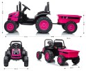 Milly Mally Pojazd na akumulator Traktor z przyczepą Farmer Pink