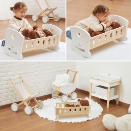 VIGA Drewniana Kołyska dla Lalek z Serduszkiem