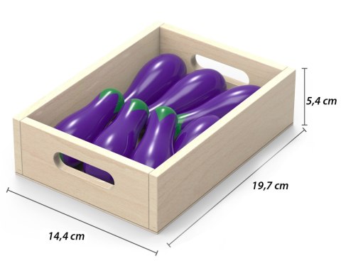 VIGA Drewniane Owoce Warzywa Zestaw 10 skrzynek