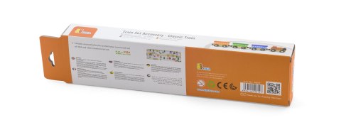 Viga Drewniany Pociąg Magnetyczny Lokomotywa Wagoniki 3+