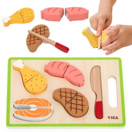 VIGA Zestaw do Krojenia Mięsa - Realistyczna Zabawa w Kuchnię