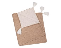 DUET BABY 738 Kocyk muślin druk + boucle 90x80 cm