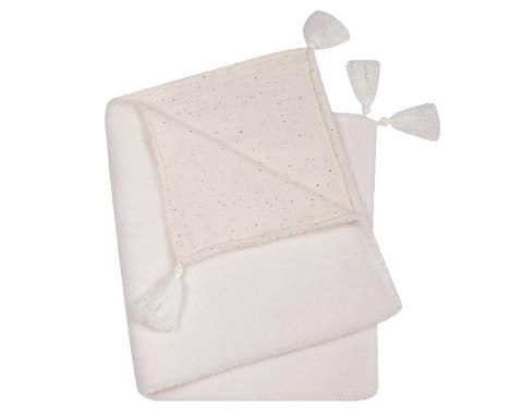 DUET BABY 738 Kocyk muślin druk + boucle 90x80 cm