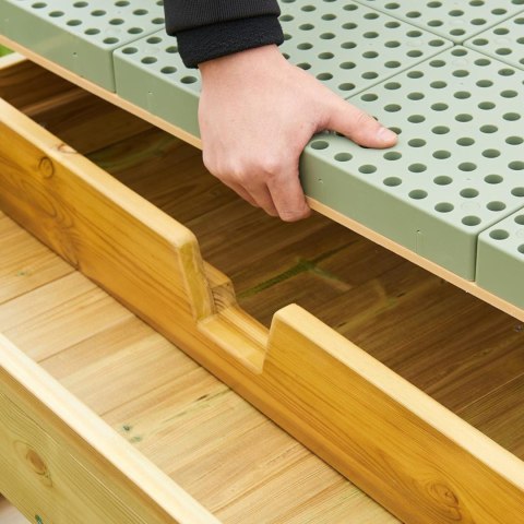 MASTERKIDZ Drewniany Stół Edukacyjny 1200L STEM Outdoor + Akcesoria