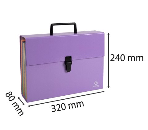 Teczka harmonijkowa 18 przeg. Fioletowa