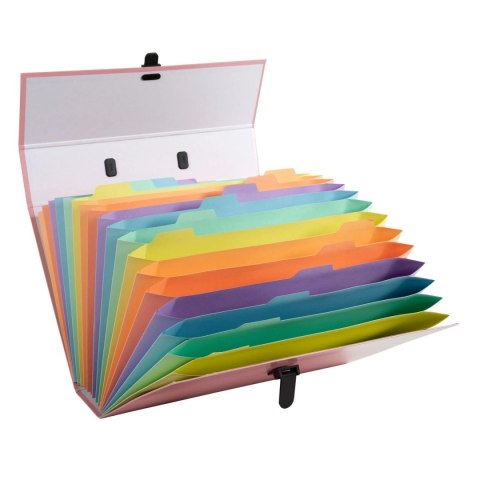 Teczka harmonijkowa 18 przeg. Koralowa