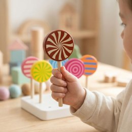 VIGA Drewniane Kolorowe Lizaki Zestaw 6 szt.