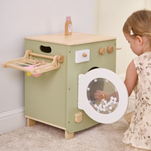 VIGA PolarB Drewniana Pralka Zabawka z Akcesoriami do Prania 3+