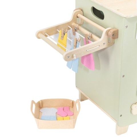 VIGA PolarB Drewniana Pralka Zabawka z Akcesoriami do Prania 3+