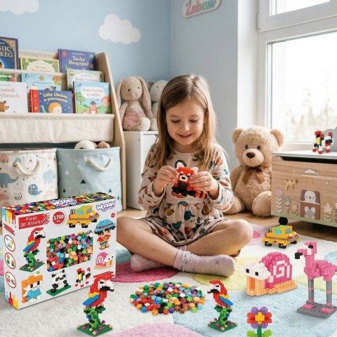 WOOPIE Klocki Konstrukcyjne 3D PIXEL 1750 el.