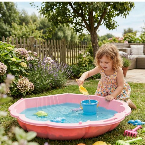 WOOPIE Piaskownica Basen Muszelka Różowa 3w1 Suchy Basen 1 szt.