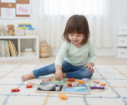 TOOKY TOY Drewniana Kuchnia z Akcesoriami - Zestaw Małego Kucharza