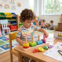 TOOKY TOY Sorter Kształtów z Kolorowymi Blokami Montessori