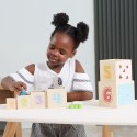 VIGA Drewniana Piramidka Edukacyjna Montessori Sorter Klocki Układanka