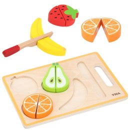 VIGA Drewniana Układanka Edukacyjna Montessori Owoce do Krojenia