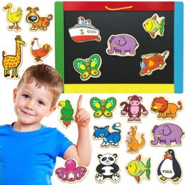 VIGA Drewniane Magnesy Zwierzęta zestaw 20 elementów