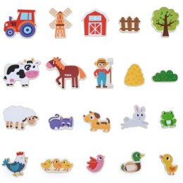 VIGA Magnetyczni Przyjaciele z Farmy 20 szt. Magnesów - Kreatywna Zabawa z Wiejskimi Zwierzątkami