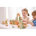 VIGA PolarB Drewniane Klocki Bloki Montessori Zwierzęta 50 el.