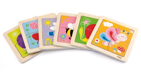 Viga Drewniane Puzzle Pszczoła Układanka Montessori Edukacyjna 18m+ Owad