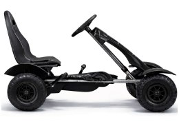 Sportowy Gokart Na Pedały F618 Pomowane Koła Obciążenie 50kg Czarny