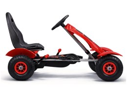 Sportowy Gokart Na Pedały F618 Pomowane Koła Obciążenie 50kg Czerwony