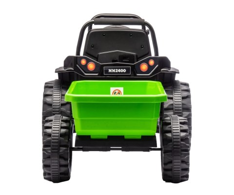 MILLY MALLY 5739 Pojazd na akumulator Traktor z przyczepą Farmer Green