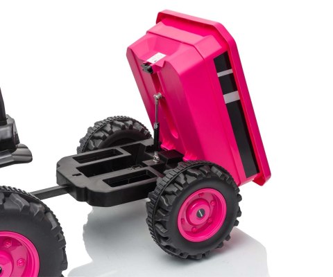 MILLY MALLY 6939 Pojazd na akumulator Traktor z przyczepą Farmer Pink