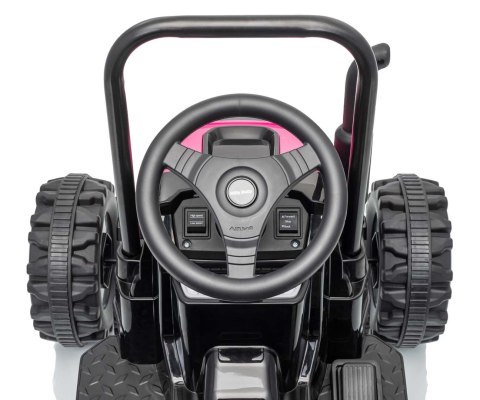 MILLY MALLY 6939 Pojazd na akumulator Traktor z przyczepą Farmer Pink