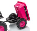 MILLY MALLY 6939 Pojazd na akumulator Traktor z przyczepą Farmer Pink