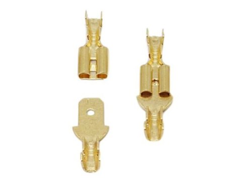 Para Konektorów Konektor Samochodowy Z Zaczepem Złączka Nasuwka 4,8mm 100kpl (200szt) Męski + Żeński Komplet