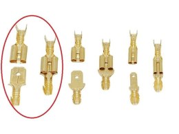 Para Konektorów Konektor Samochodowy Z Zaczepem Złączka Nasuwka 6,3mm 100kpl (200szt) Męski + Żeński Komplet