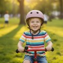 Kask rowerowy dla dziecka Trike Fix dziecięcy regulowany LED M 55-58cm fioletowy