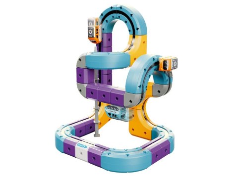 Tor Magnetyczny Zjazd samochodowy Kolejka Zjeżdżalnia Pociąg Klocki Konstrukcyjne 54 el.