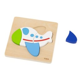 VIGA Drewniane Puzzle - Kolorowy Samolot