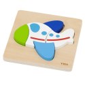 VIGA Drewniane Puzzle - Kolorowy Samolot