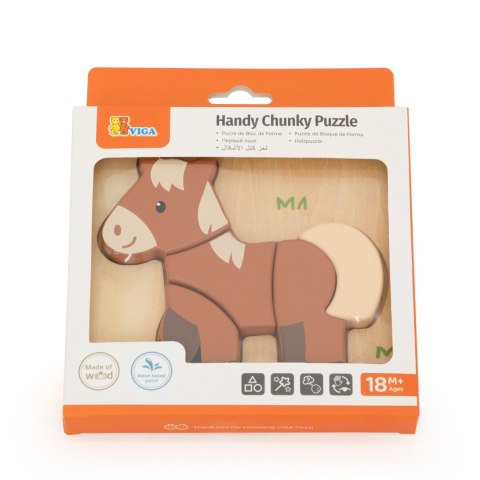 VIGA Drewniane Puzzle - Mój Przyjaciel Konik