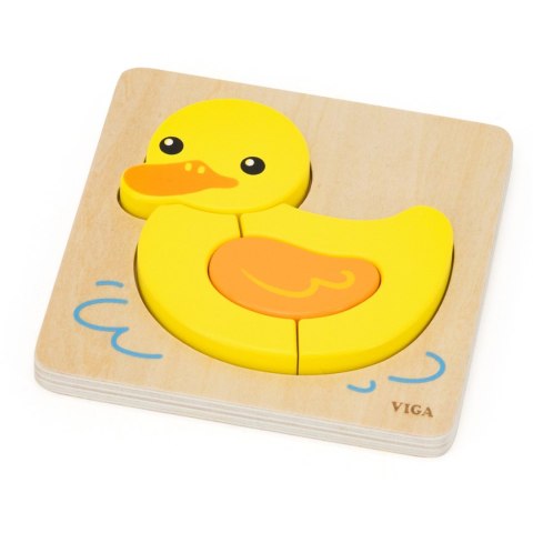 VIGA Drewniane Puzzle - Urocza Kaczuszka