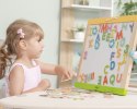 VIGA Drewniany Zestaw Magnetyczny Literki i cyferki