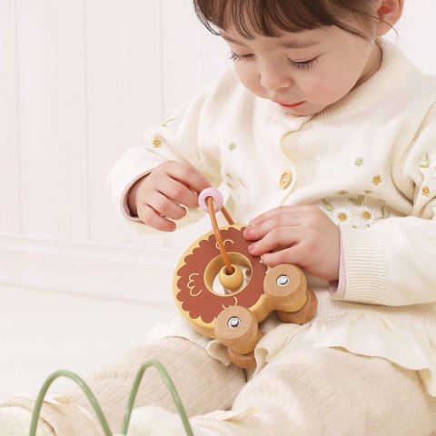 VIGA Labirynt koralikowy na kółkach - Jeż 12M+