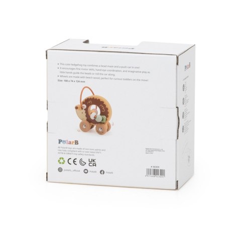 VIGA Labirynt koralikowy na kółkach - Jeż 12M+